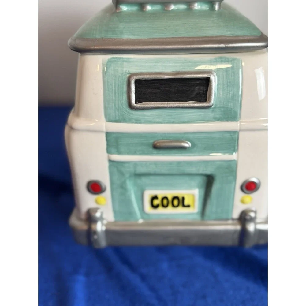 Vintage Lotus 1997 Volkswagen VW Bus Cookie Jar Cool Groovy Hippie